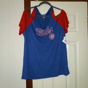 Chicago Cubs Cold Shoulder Shirt